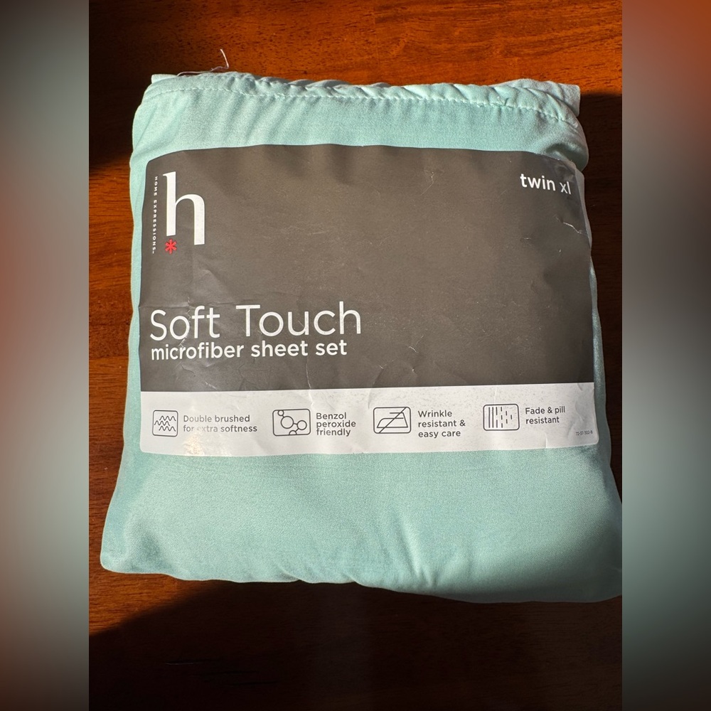 Home Expressions Soft Touch Microfiber Sheet Set - Twin XL, Aqua